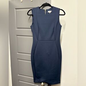 Calvin Klein Navy Blue Midi Dress